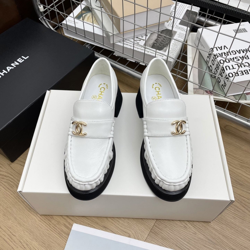 Ch*el leather shoes